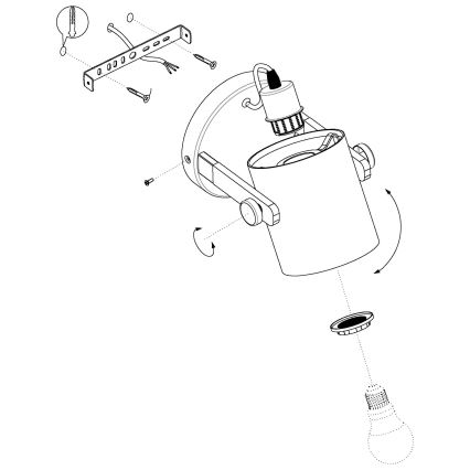 Eglo - Maitinimas standartinėms jungimo grandinėms 1xE27/28W/230V