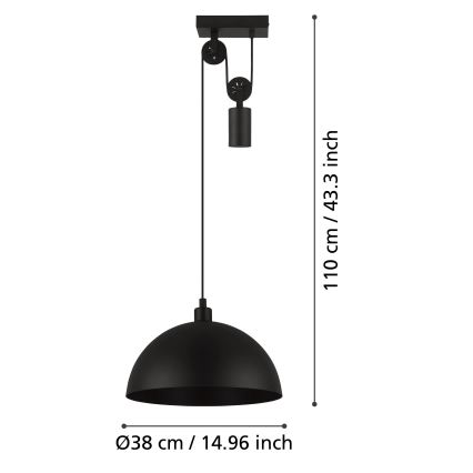 Eglo - Sietynas ant virvės 1xE27/40W/230V