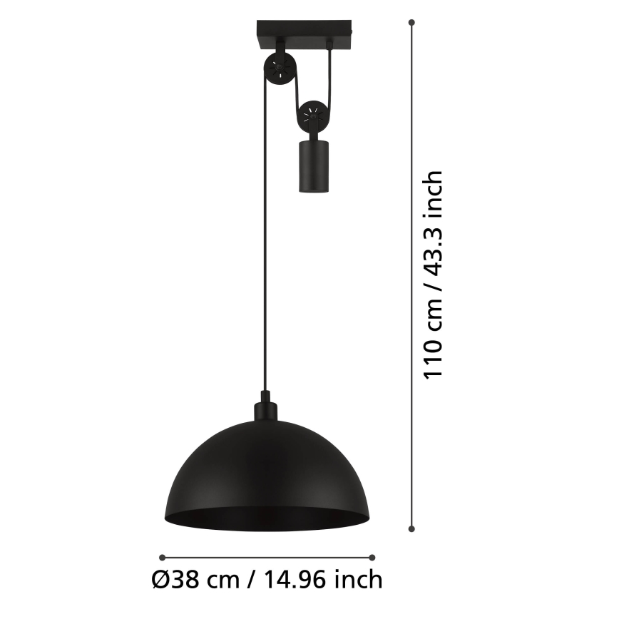 Eglo - Sietynas ant virvės 1xE27/40W/230V