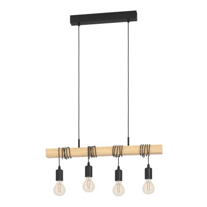 Eglo - Pakabinamas sietynas TOWNSHEND 4xE27/60W/230V - FSC sertifikuota