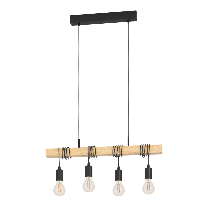 Eglo - Pakabinamas sietynas TOWNSHEND 4xE27/60W/230V - FSC sertifikuota