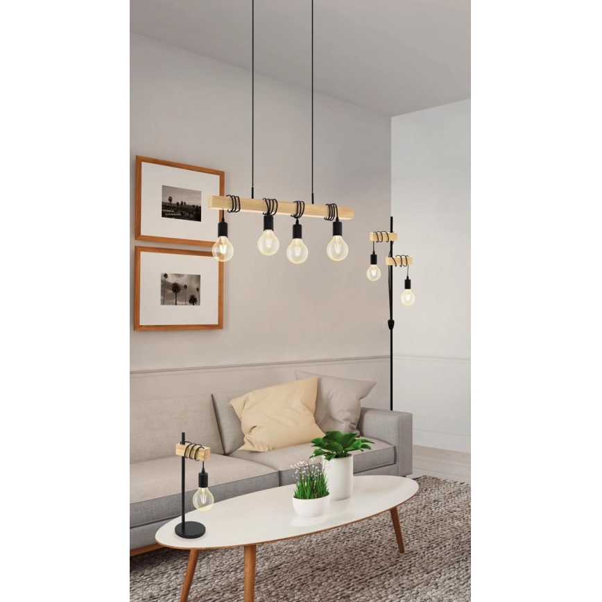 Eglo - Pakabinamas sietynas TOWNSHEND 4xE27/60W/230V - FSC sertifikuota