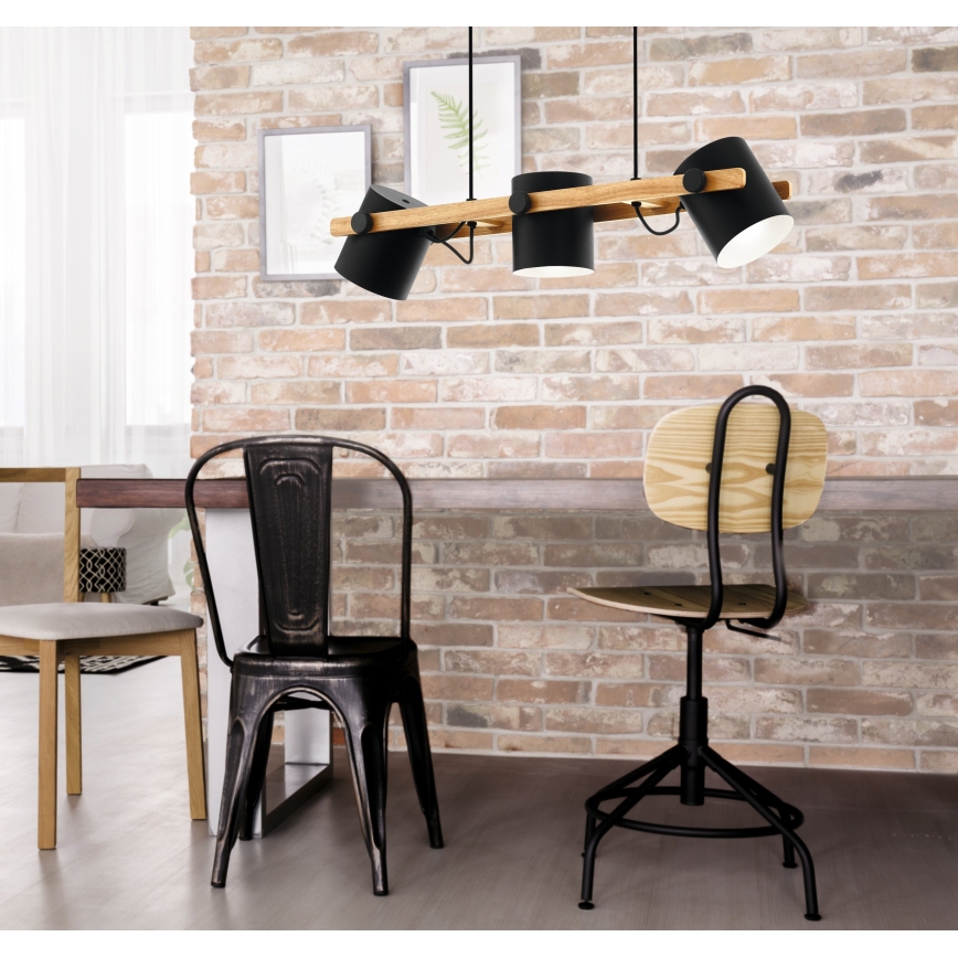 Eglo - pakabinama liustra ant laido 3xE27/60W/230V