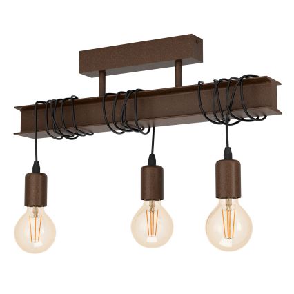 Eglo - Ant pagrindo montuojamas sietynas TOWNSHEND 3xE27/60W/230V