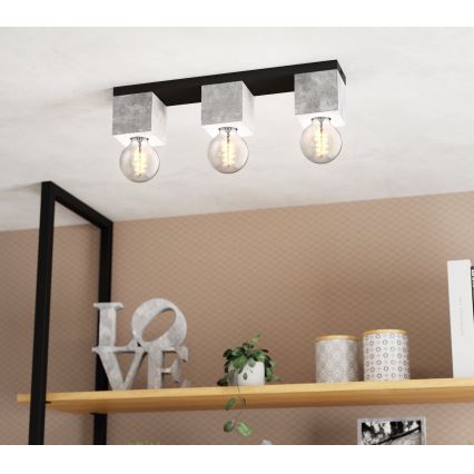 Eglo 43596 - PRESTWICK prie lubų montuojamas šviestuvas 3xE27/40W/230V