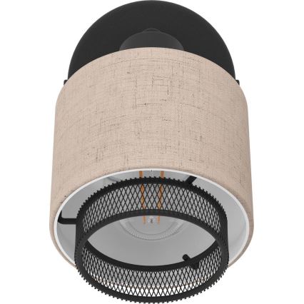 Eglo - Sieninis akcentinis šviestuvas 1xE14/40W/230V juoda/smėlio spalva
