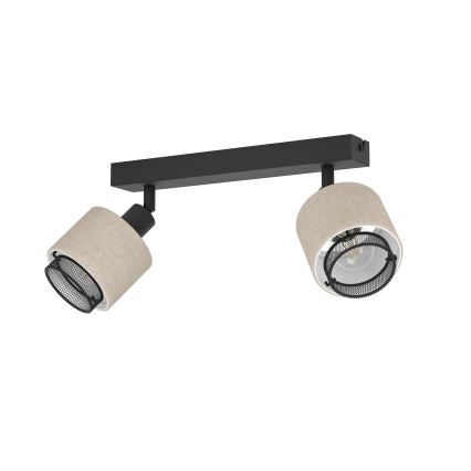 Eglo - Sieninis šviestuvas 2xE14/40W/230V juoda/smėlio spalva