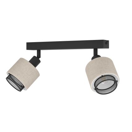 Eglo - Sieninis šviestuvas 2xE14/40W/230V juoda/smėlio spalva