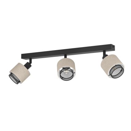 Eglo - Sieninis šviestuvas 3xE14/40W/230V juoda/smėlio spalva