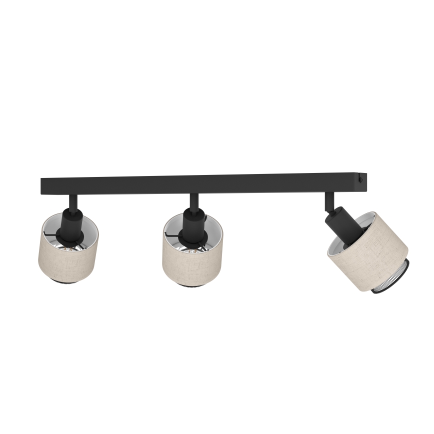 Eglo - Sieninis šviestuvas 3xE14/40W/230V juoda/smėlio spalva