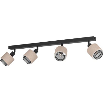 Eglo - Akcentinis apšvietimas 4xE14/40W/230V juoda/smėlio spalva