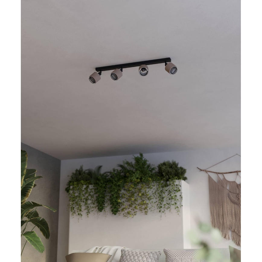 Eglo - Akcentinis apšvietimas 4xE14/40W/230V juoda/smėlio spalva