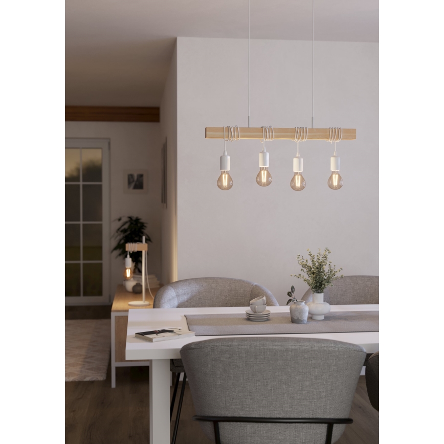 Eglo - Pakabinamas sietynas TOWNSHEND 4xE27/60W/230V - FSC sertifikuota
