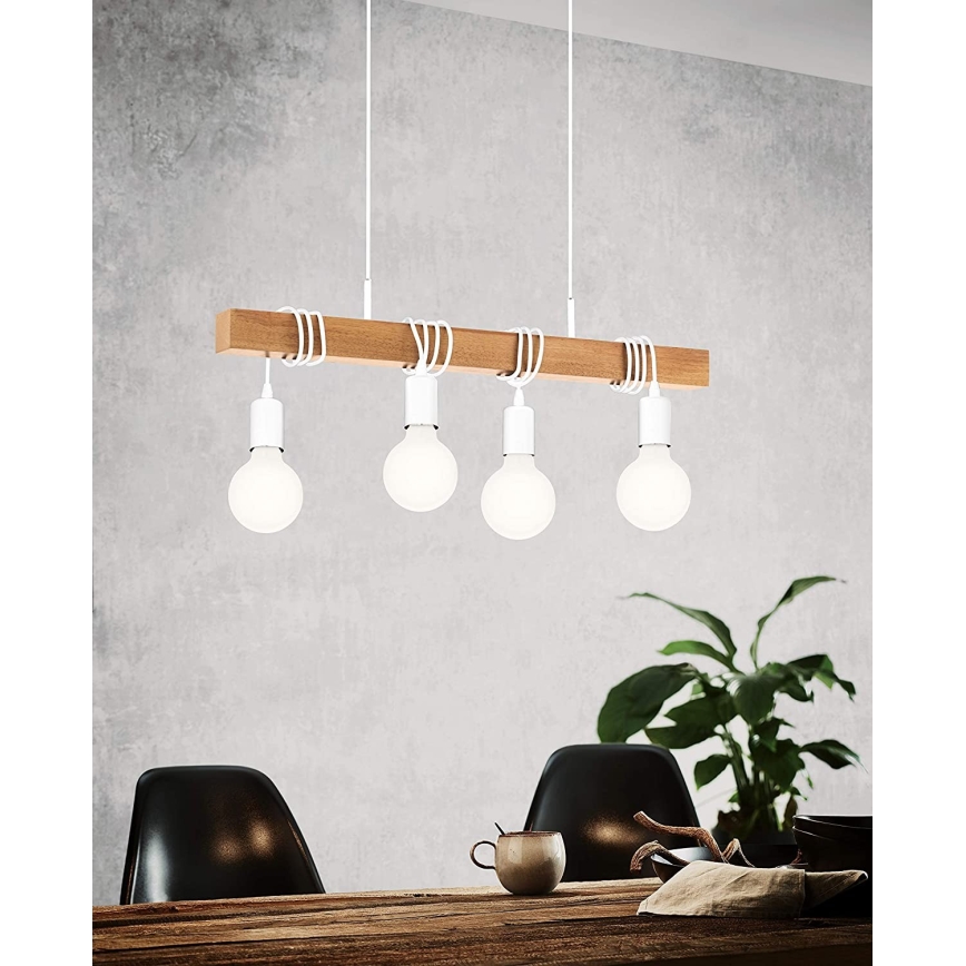 Eglo - Pakabinamas sietynas TOWNSHEND 4xE27/60W/230V - FSC sertifikuota