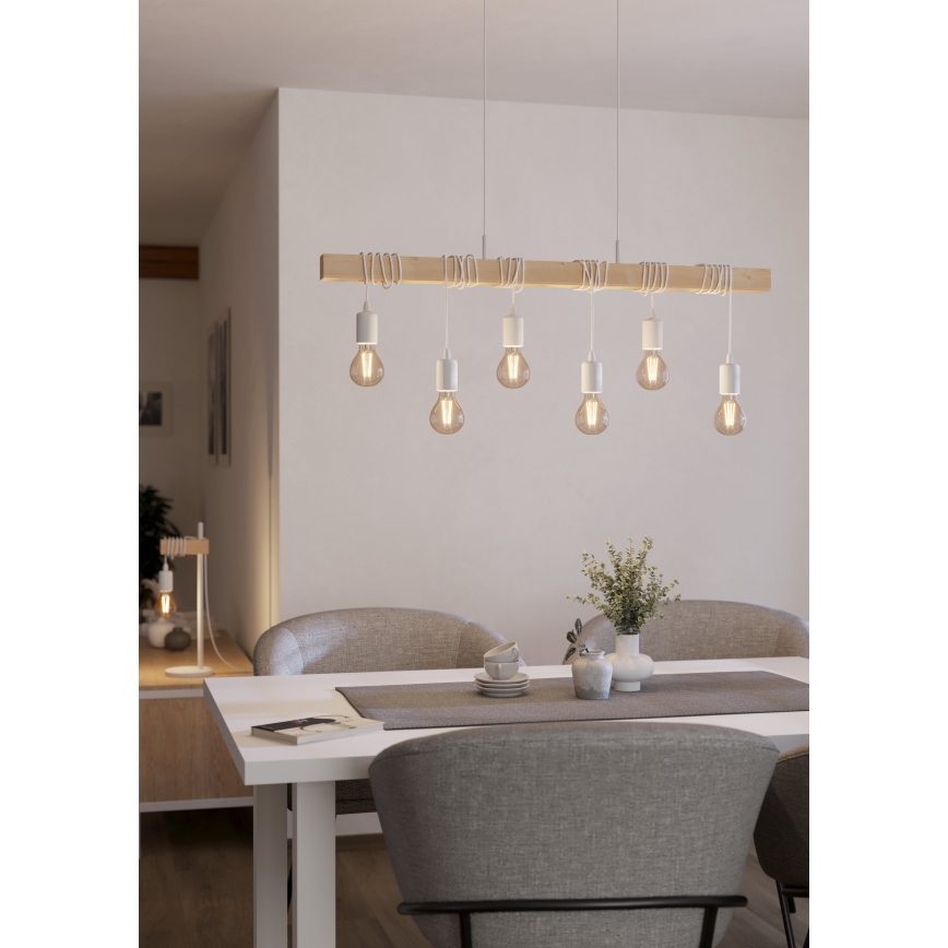 Eglo - Pakabinamas sietynas TOWNSHEND 6xE27/60W/230V