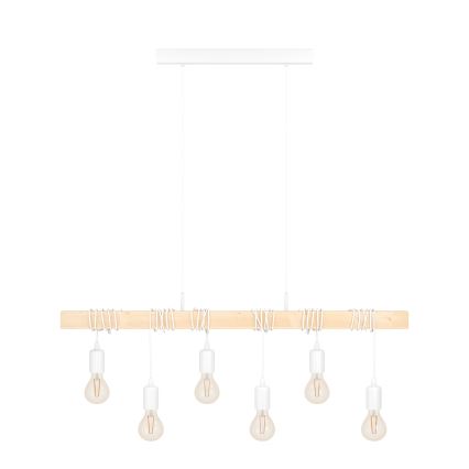 Eglo - pakabinama liustra ant laido TOWNSHEND 6xE27/60W/230V