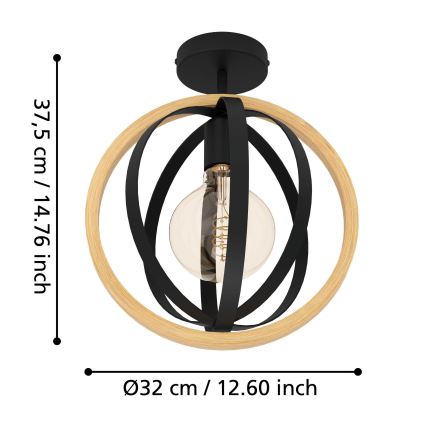 Eglo – Lubinis šviestuvas 1xE27/40W/230V