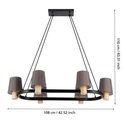 Eglo - Pakabinamas sietynas 6xE27/40W/230V