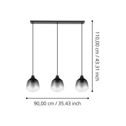 Eglo - Pakabinamas sietynas 3xE27/40W/230V