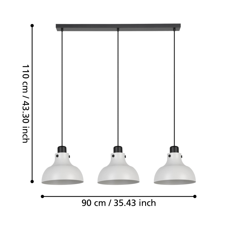 Eglo - Pakabinamas sietynas 3xE27/40W/230V