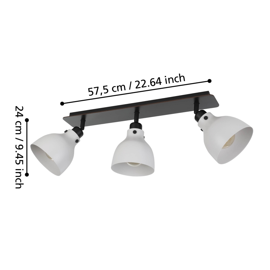 Eglo 43829 - Akcentinis apšvietimas MATLOCK 3xE27/40W/230V