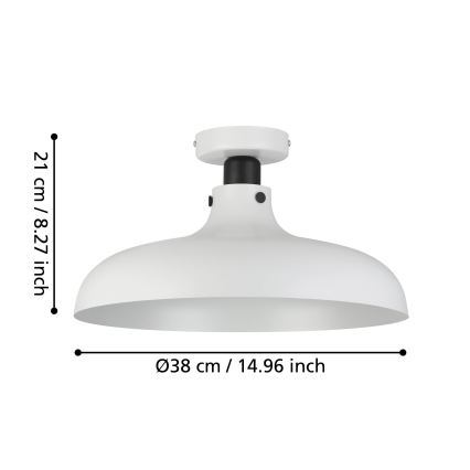 Eglo - Lubinis šviestuvas 1xE27/40W/230V