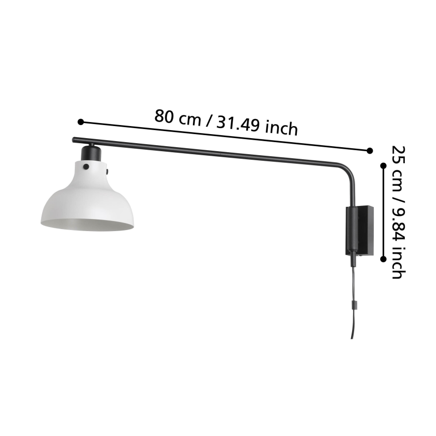 Eglo - Sieninis šviestuvas 1xE27/40W/230V
