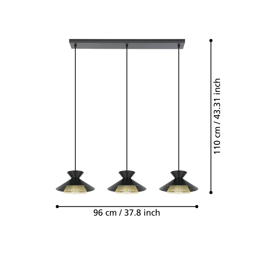 Eglo - Pakabinamas sietynas 3xE27/40W/230V