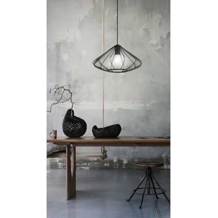 Eglo - Pakabinamas sietynas 1xE27/40W/230V diametras 42,5 cm juoda