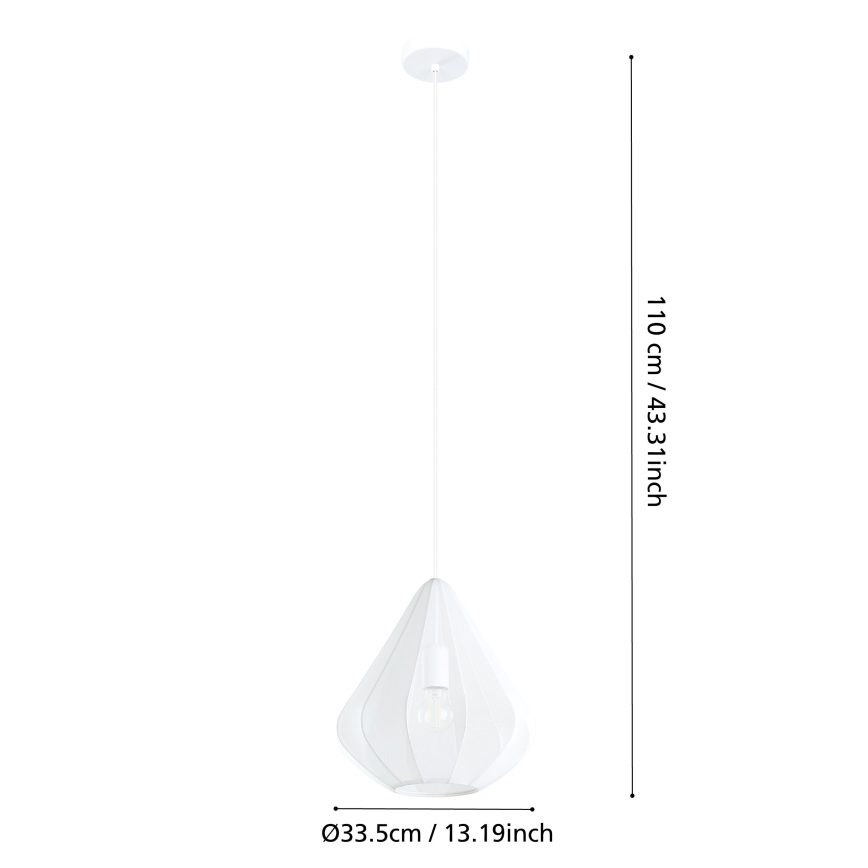 Eglo - Pakabinamas sietynas 1xE27/40W/230V diametras 33,5 cm balta