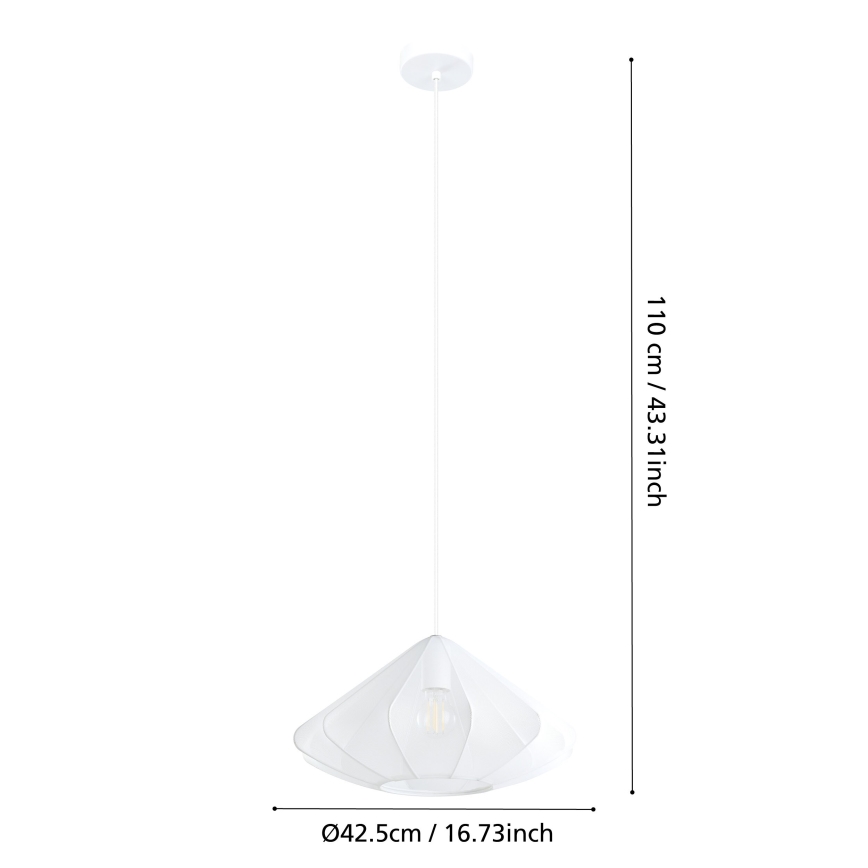 Eglo - Pakabinamas sietynas 1xE27/40W/230V diametras 42,5 cm balta