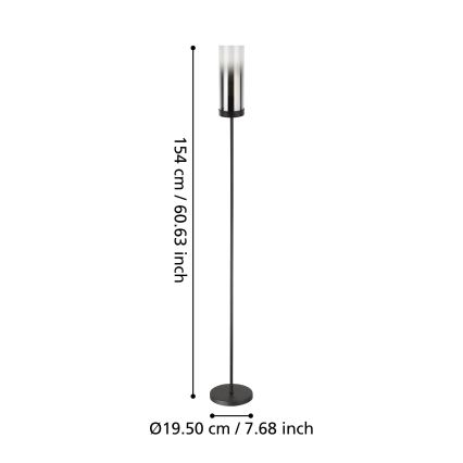 Eglo - Toršeras 1xE27/40W/230V juoda