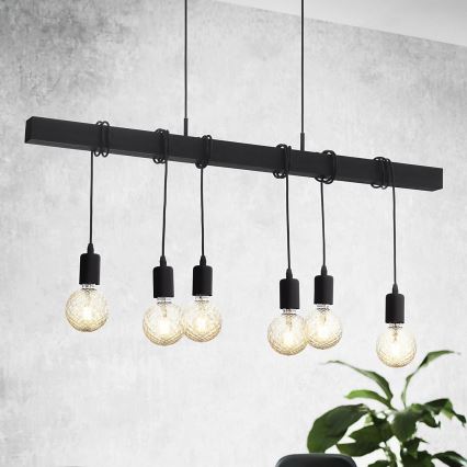 Eglo - Pakabinamas sietynas TOWNSHEND 6xE27/60W/230V