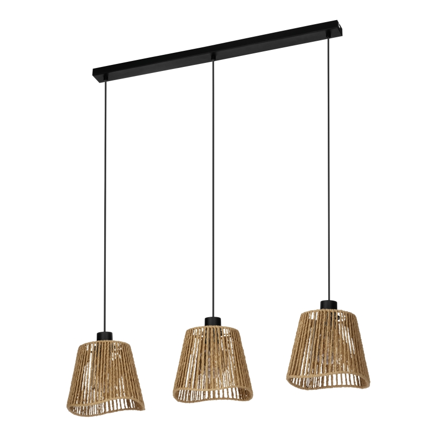 Eglo - Pakabinamas sietynas 3xE27/60W/230V ruda