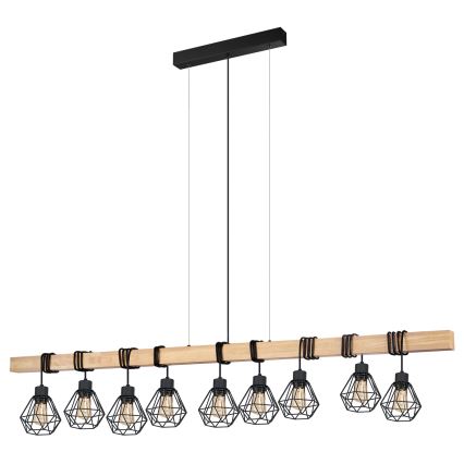 Eglo - Pakabinamas sietynas TOWNSHEND 9xE27/60W/230V - FSC sertifikuota