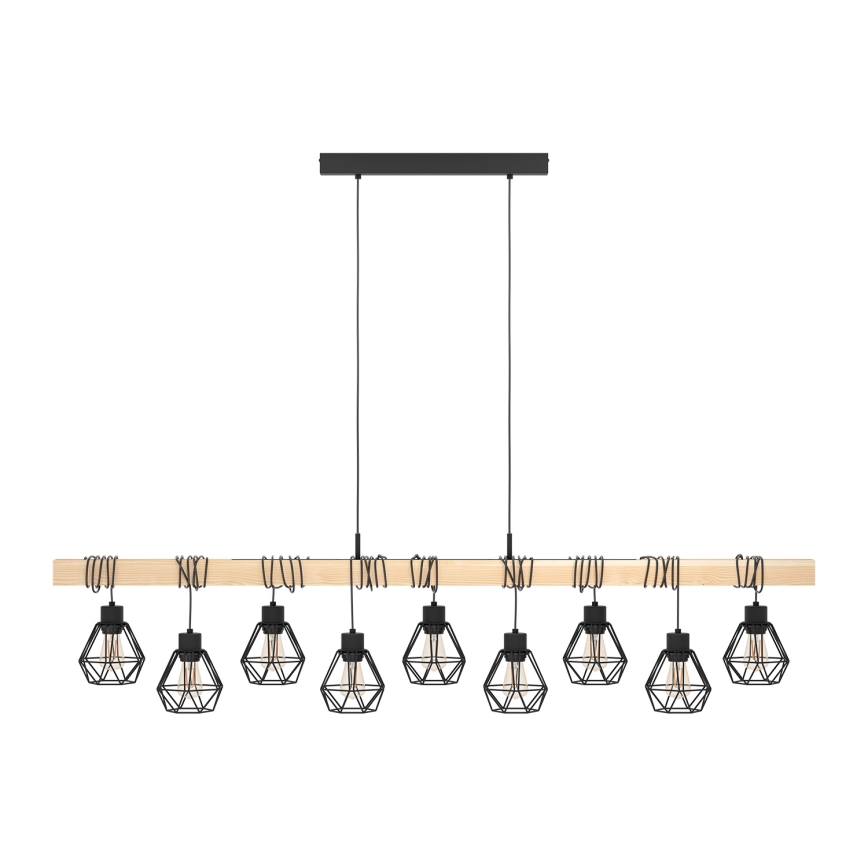 Eglo - Pakabinamas sietynas TOWNSHEND 9xE27/60W/230V - FSC sertifikuota