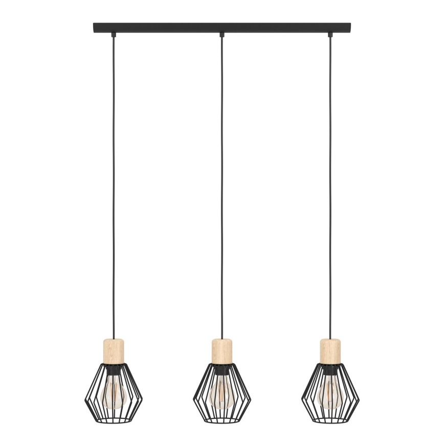 Eglo - Pakabinamas sietynas 3xE27/60W/230V - FSC sertifikuota
