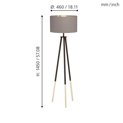 Eglo - Toršeras 1xE27/60W/230V - FSC sertifikuota