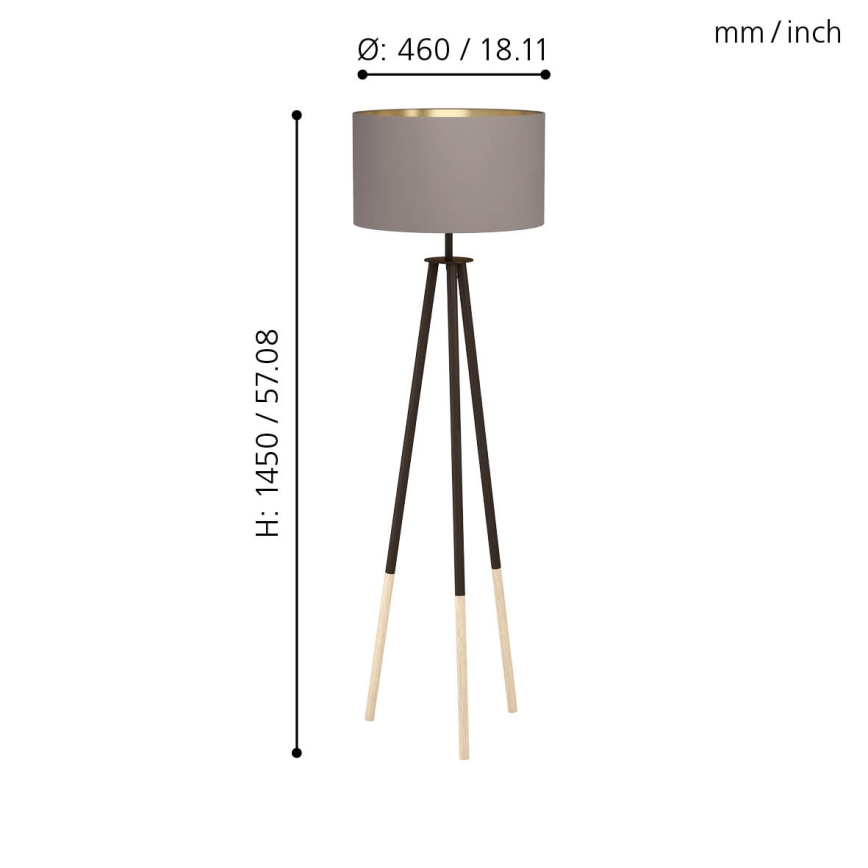 Eglo - Toršeras 1xE27/60W/230V - FSC sertifikuota