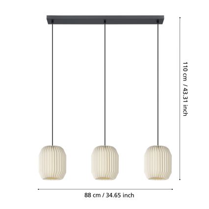 Eglo - Pakabinamas sietynas 3xE27/40W/230V