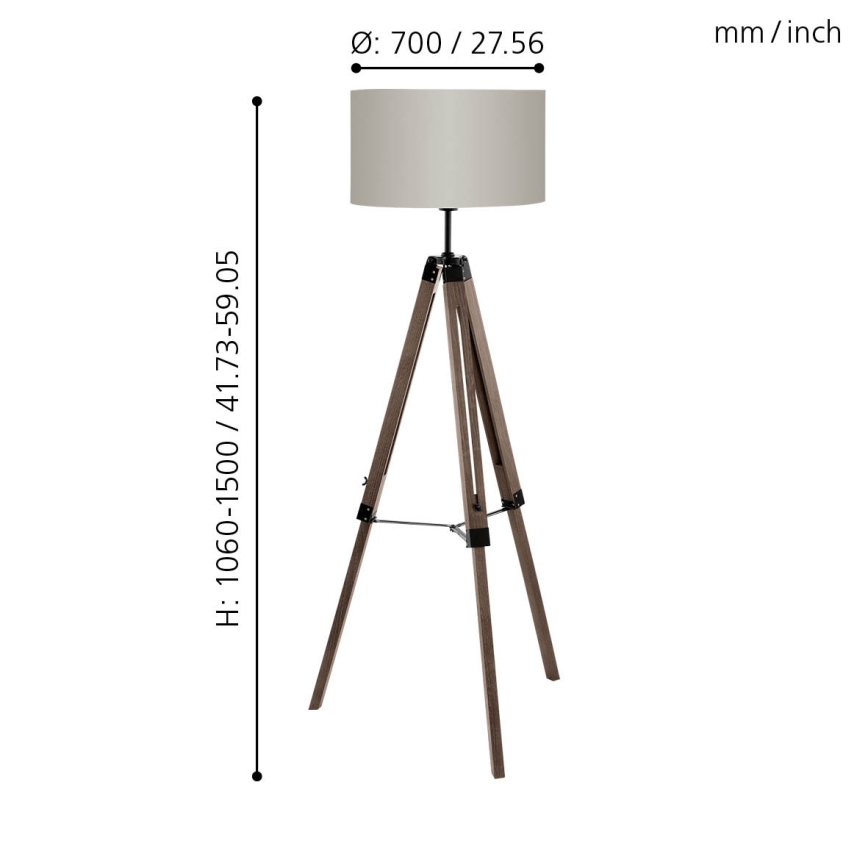 Eglo - Grindinis šviestuvas 1xE27/60W/230V