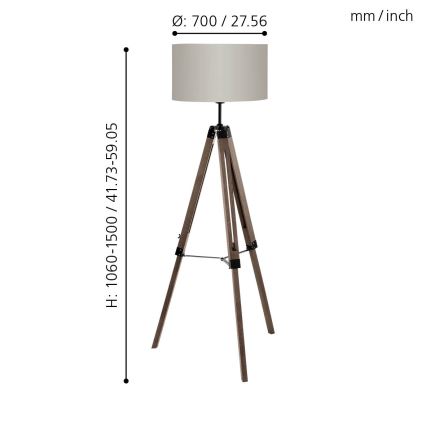 Eglo - Toršeras 1xE27/60W/230V - FSC sertifikuota