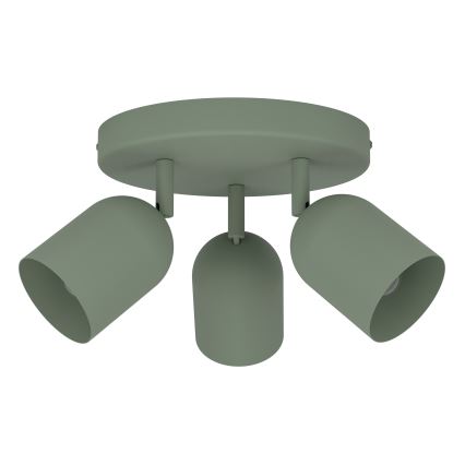 Eglo - taškinis šviestuvas 3xE14/40W/230V, skersmuo 25 cm, žalias