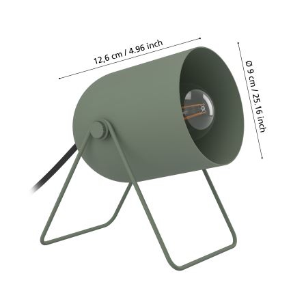 Eglo - Stalinė lempa 1xE14/8W/230V žalia