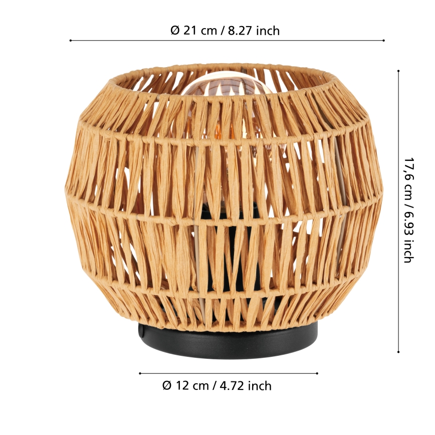 Eglo - stalinis šviestuvas 1xE27/40W/230V rudas