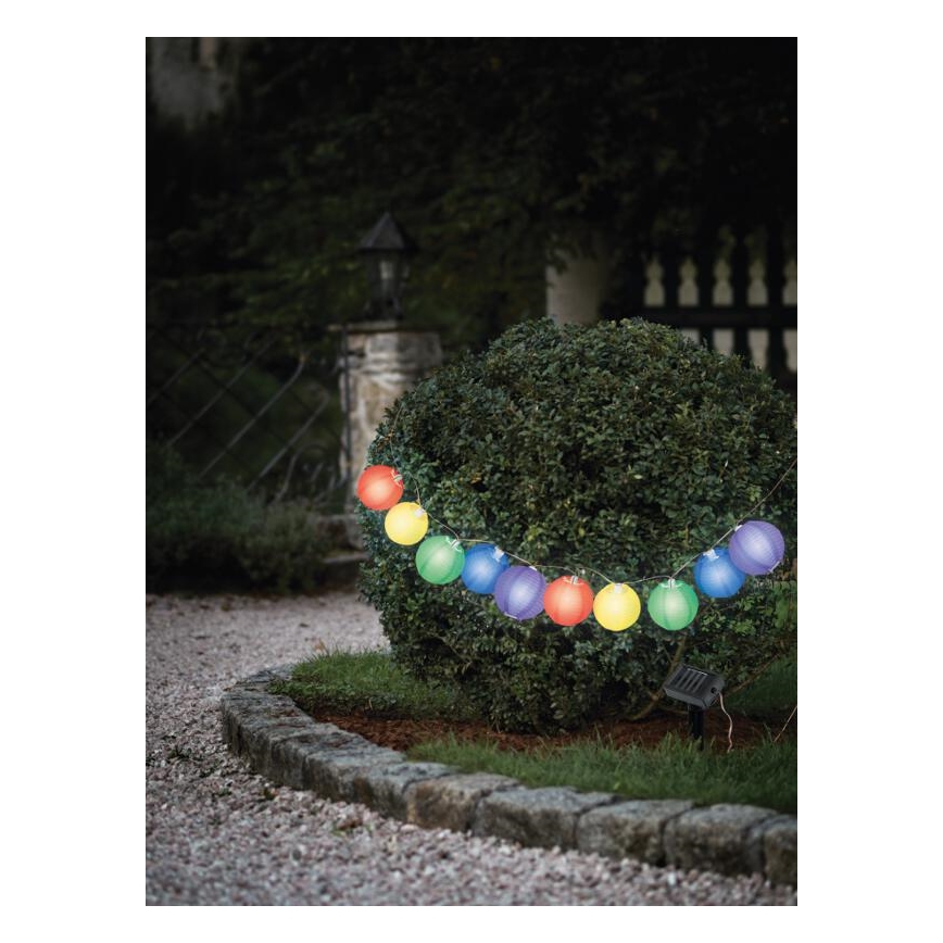 EGLO 47339 - Saulės energija įkraunamas sodo šviestuvas balionai 10xLED/0.075W