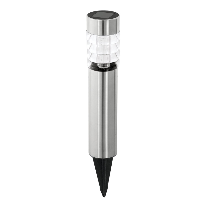 Eglo 48581 - Saulės energija įkraunama elektros lemputė LED/0,06W/1,2V 100 mAh IP44 matinis chromas