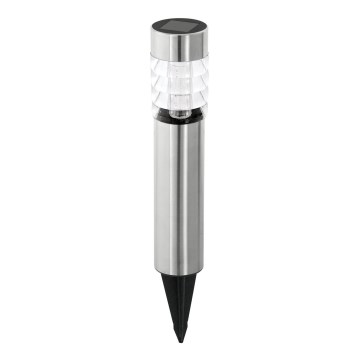 Eglo 48581 - Saulės lempa su LED jutikliu/0,06W/1,2V 100 mAh IP44 matinio chrome