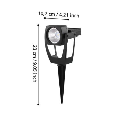 Eglo 48719 - LED Saulės Prožektoriaus šviestuvas SOLAR 1xLED/0,1W/3,2V IP44