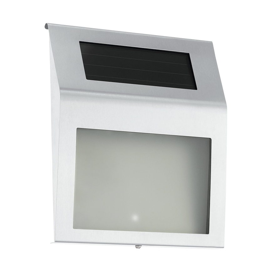 Eglo 48875 - Saulės energija įkraunamas LED namo numeris LED/1,2W/1,2V 300 mAh IP44 matinis chromas